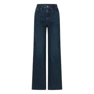 Veronica Beard Taylor High Rise Relaxed Wide Leg Jeans Blue 25